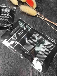 Невидимки для волос на блистере 5см. (серебро)